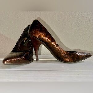 Steve Madden Luxe Kacey Womens snake Print Pump Heels